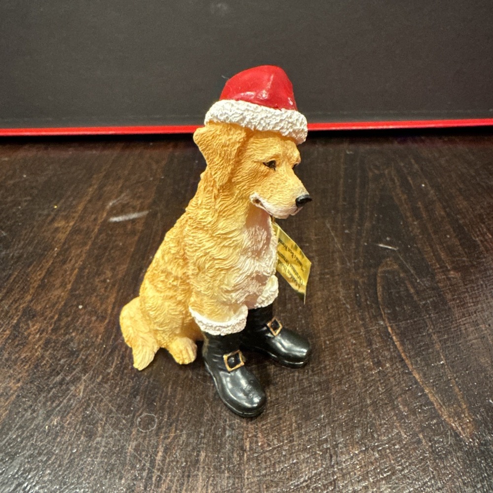 Danbury Mint A Golden Holiday Santa's‎ Best Friend Ornament